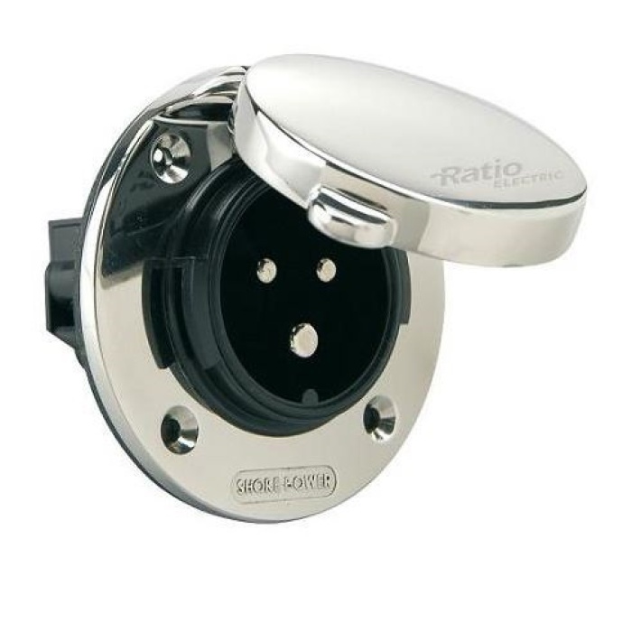 ΠΡΙΖΑ ΥΠΟΔΟΧΗΣ ΡΕΥΜΑΤΟΣ 16amp INOX - Image 1